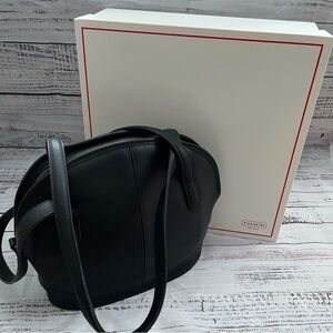 Coach Vintage Asheville Bowler Bag 9089 Black Leather Made In USA With Box